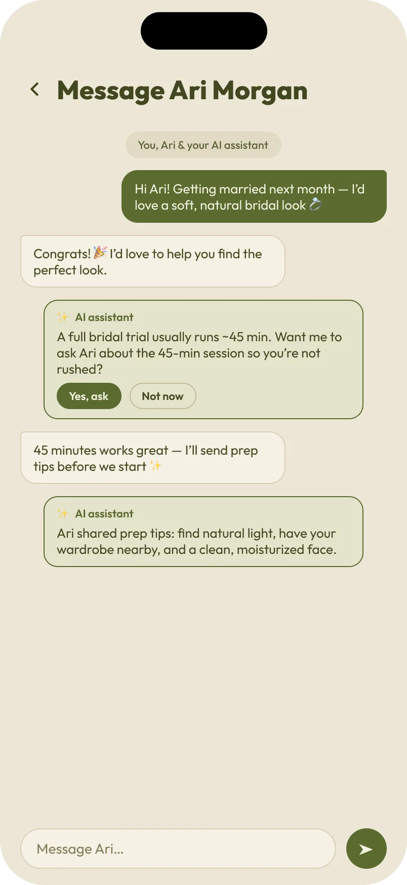 An AI that helps, never gates